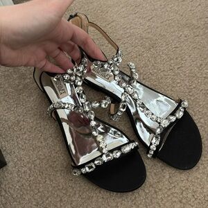 Badgley Mischka Waren Flat Crystal Sandal